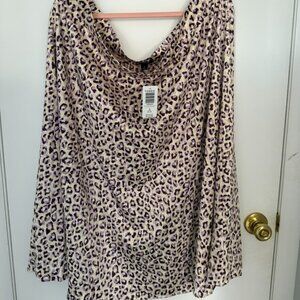 NWT Torrid Satin Leopard Midi Skirt